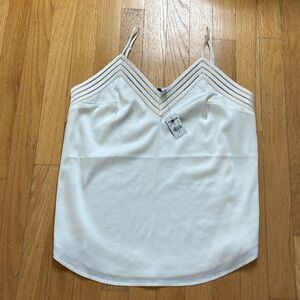 Brand New Cream Silky Camisole with Detailed Neckline